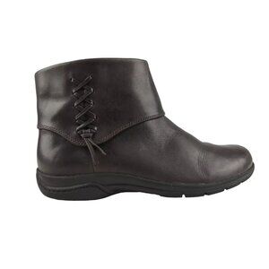 Clarks Womens Brown 26101458 Leather Round Toe Zipper Ankle Chelsea Boots Sz‎ 7M